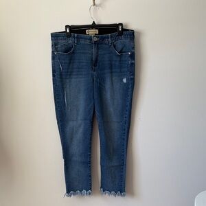 Democracy Distressed Blue Ankle Jeans